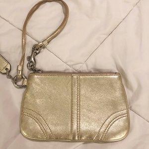 COACH Gold Wristlet